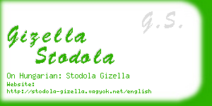 gizella stodola business card